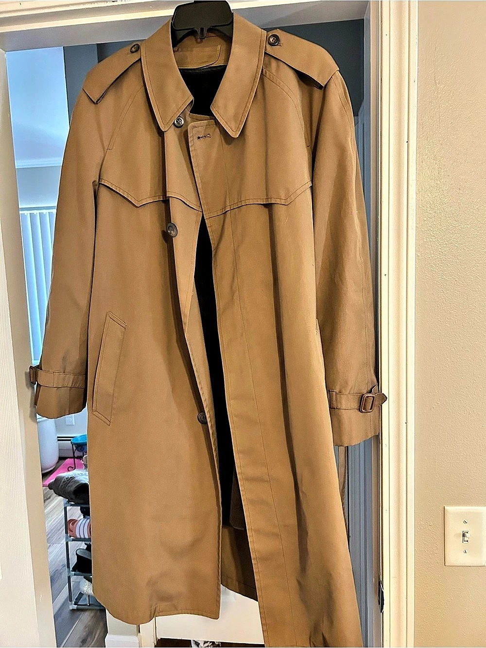 London Fog Trench Coat Brown Size 42
